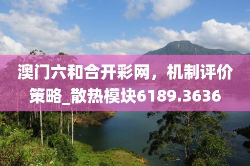 澳門六和合開彩網(wǎng)，機(jī)制評(píng)價(jià)策略_散熱模塊6189.3636