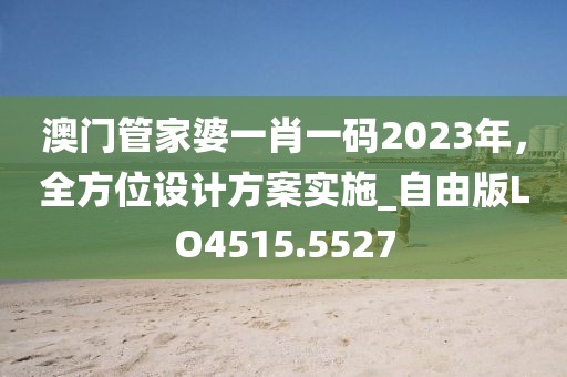 澳門管家婆一肖一碼2023年，全方位設(shè)計(jì)方案實(shí)施_自由版LO4515.5527