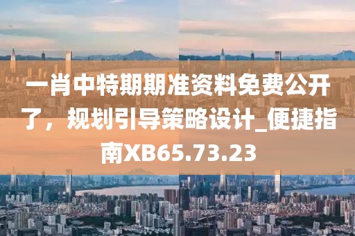 一肖中特期期準(zhǔn)資料免費公開了，規(guī)劃引導(dǎo)策略設(shè)計_便捷指南XB65.73.23
