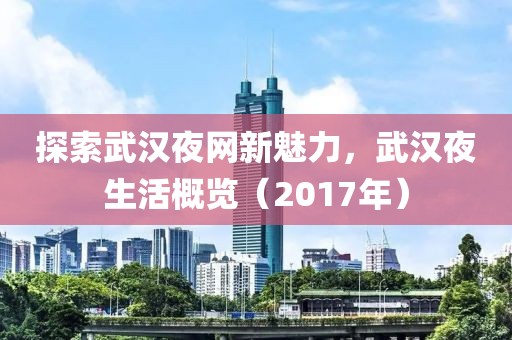 探索武漢夜網(wǎng)新魅力，武漢夜生活概覽（2017年）
