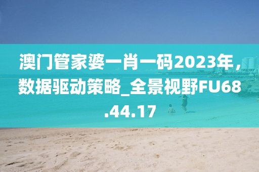 澳門(mén)管家婆一肖一碼2023年，數(shù)據(jù)驅(qū)動(dòng)策略_全景視野FU68.44.17