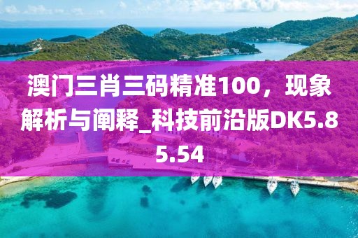 澳門(mén)三肖三碼精準(zhǔn)100，現(xiàn)象解析與闡釋_科技前沿版DK5.85.54