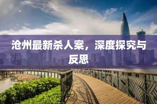 滄州最新殺人案，深度探究與反思