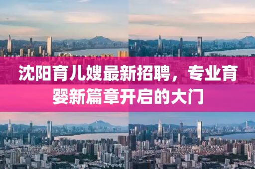 沈陽育兒嫂最新招聘，專業(yè)育嬰新篇章開啟的大門