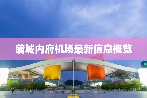 蒲城內(nèi)府機(jī)場(chǎng)最新信息概覽