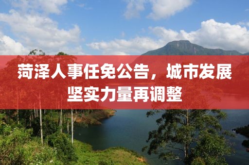 菏澤人事任免公告，城市發(fā)展堅(jiān)實(shí)力量再調(diào)整