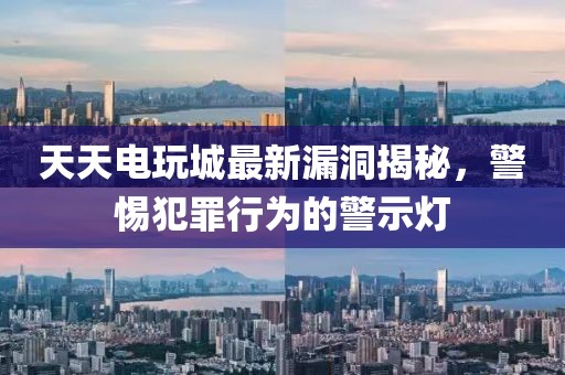 天天電玩城最新漏洞揭秘，警惕犯罪行為的警示燈