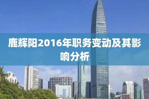 鹿輝陽2016年職務變動及其影響分析