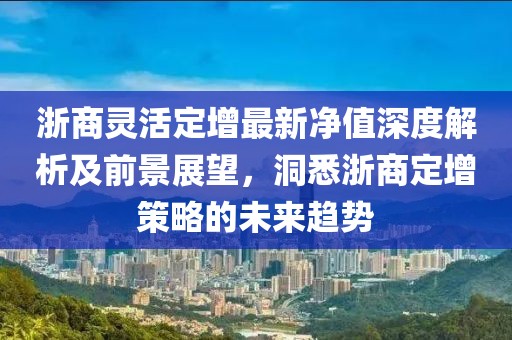 浙商靈活定增最新凈值深度解析及前景展望，洞悉浙商定增策略的未來(lái)趨勢(shì)