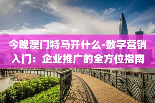 今晚澳門(mén)特馬開(kāi)什么-數(shù)字營(yíng)銷入門(mén)：企業(yè)推廣的全方位指南