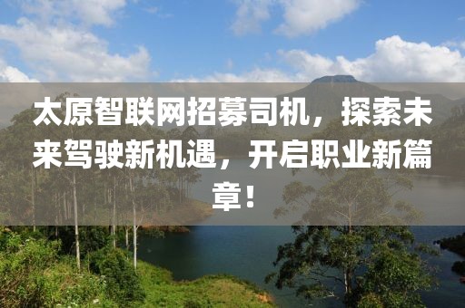 太原智聯(lián)網(wǎng)招募司機(jī)，探索未來駕駛新機(jī)遇，開啟職業(yè)新篇章！
