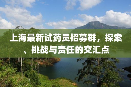 上海最新試藥員招募群，探索、挑戰(zhàn)與責(zé)任的交匯點(diǎn)