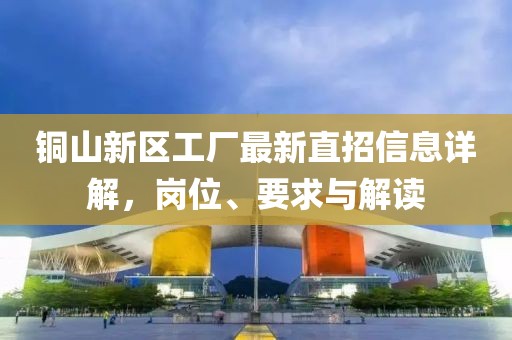 銅山新區(qū)工廠最新直招信息詳解，崗位、要求與解讀
