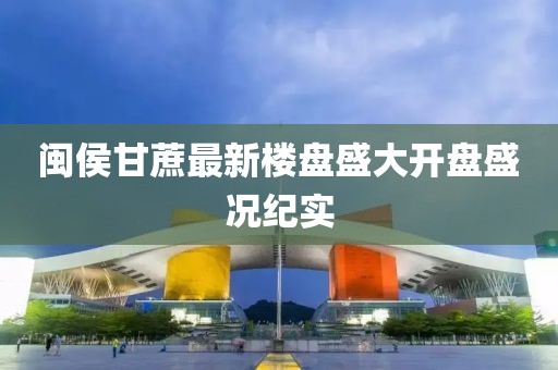 閩侯甘蔗最新樓盤盛大開盤盛況紀實