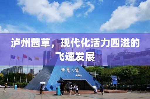 瀘州茜草，現(xiàn)代化活力四溢的飛速發(fā)展