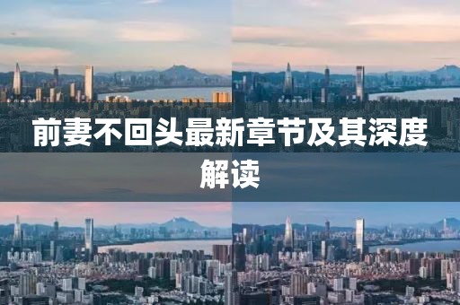 前妻不回頭最新章節(jié)及其深度解讀