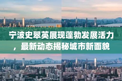 寧波史翠英展現(xiàn)蓬勃發(fā)展活力，最新動(dòng)態(tài)揭秘城市新面貌