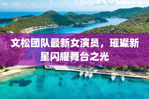文松團隊最新女演員，璀璨新星閃耀舞臺之光