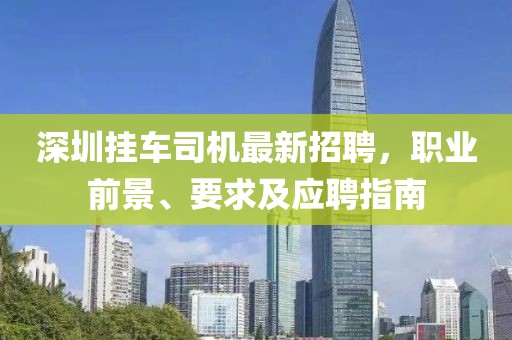 深圳掛車司機(jī)最新招聘，職業(yè)前景、要求及應(yīng)聘指南