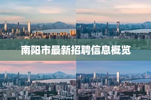 南陽市最新招聘信息概覽