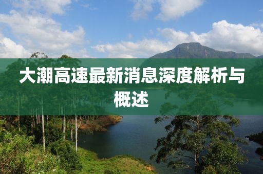 大潮高速最新消息深度解析與概述