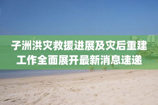 子洲洪災(zāi)救援進(jìn)展及災(zāi)后重建工作全面展開(kāi)最新消息速遞