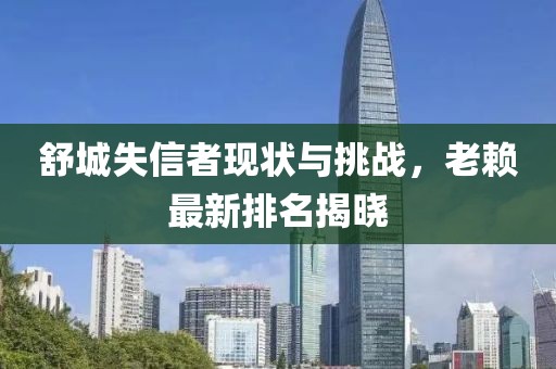 舒城失信者現(xiàn)狀與挑戰(zhàn)，老賴最新排名揭曉