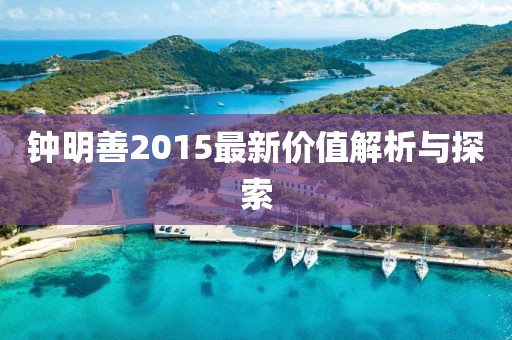 鐘明善2015最新價(jià)值解析與探索