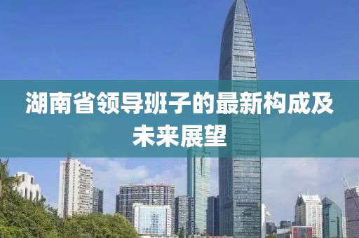 湖南省領(lǐng)導班子的最新構(gòu)成及未來展望