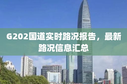 G202國道實時路況報告，最新路況信息匯總