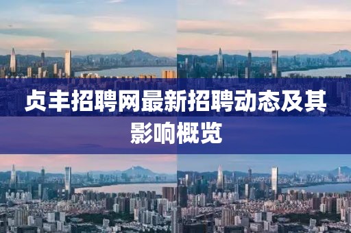 貞豐招聘網最新招聘動態(tài)及其影響概覽