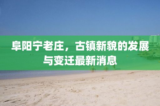 阜陽寧老莊，古鎮(zhèn)新貌的發(fā)展與變遷最新消息