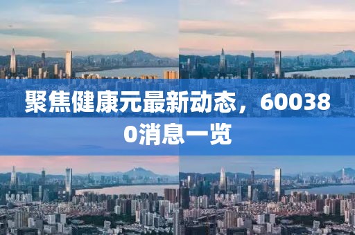 聚焦健康元最新動態(tài)，600380消息一覽