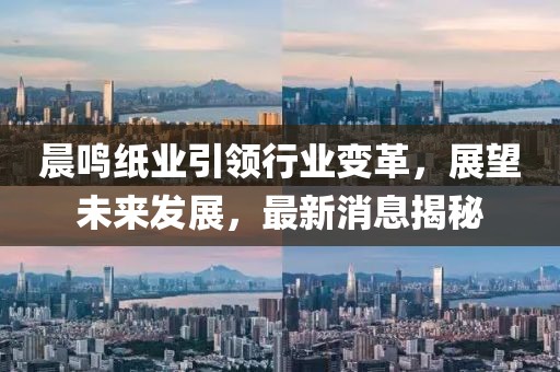 晨鳴紙業(yè)引領(lǐng)行業(yè)變革，展望未來發(fā)展，最新消息揭秘