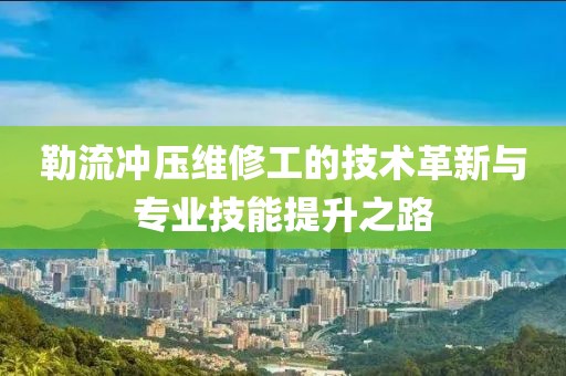 勒流沖壓維修工的技術(shù)革新與專業(yè)技能提升之路