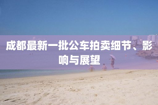 成都最新一批公車拍賣細(xì)節(jié)、影響與展望