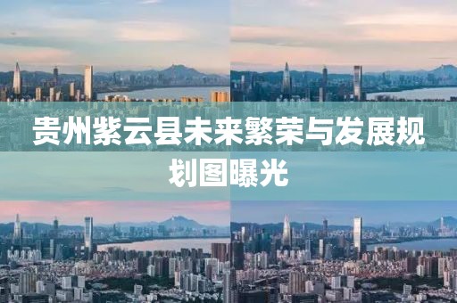 貴州紫云縣未來繁榮與發(fā)展規(guī)劃圖曝光