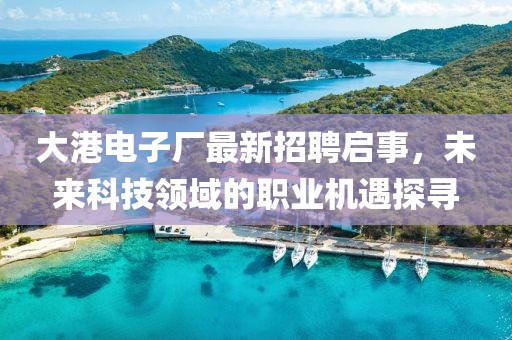 大港電子廠最新招聘啟事，未來(lái)科技領(lǐng)域的職業(yè)機(jī)遇探尋