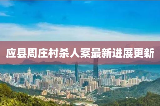 應縣周莊村殺人案最新進展更新