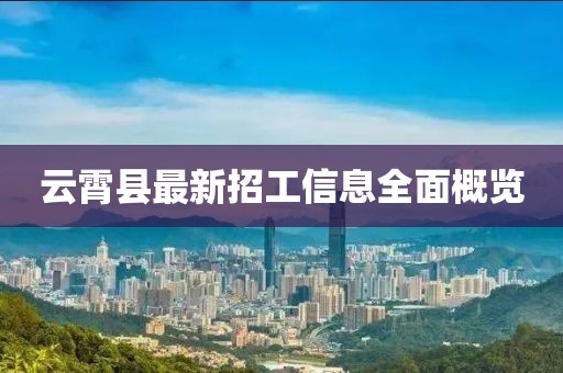 云霄縣最新招工信息全面概覽