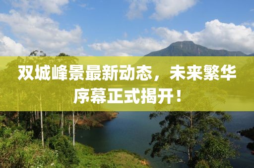 雙城峰景最新動(dòng)態(tài)，未來繁華序幕正式揭開！