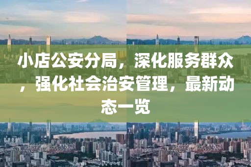小店公安分局，深化服務(wù)群眾，強化社會治安管理，最新動態(tài)一覽