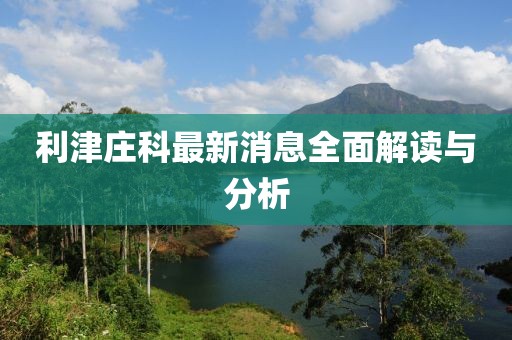 利津莊科最新消息全面解讀與分析