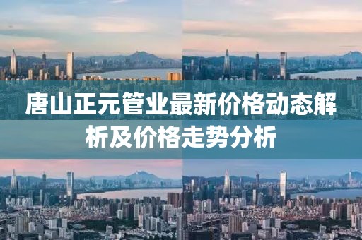 唐山正元管業(yè)最新價(jià)格動(dòng)態(tài)解析及價(jià)格走勢(shì)分析