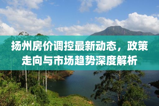 揚(yáng)州房?jī)r(jià)調(diào)控最新動(dòng)態(tài)，政策走向與市場(chǎng)趨勢(shì)深度解析