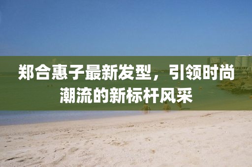 鄭合惠子最新發(fā)型，引領(lǐng)時(shí)尚潮流的新標(biāo)桿風(fēng)采