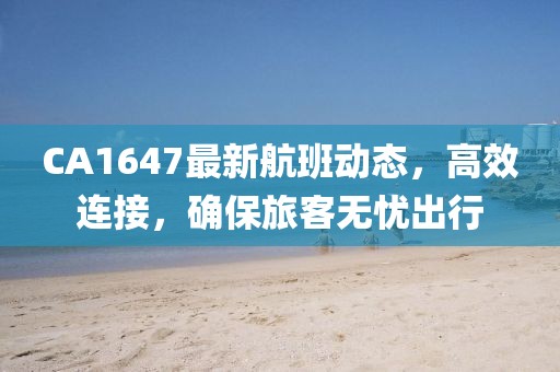 CA1647最新航班動(dòng)態(tài)，高效連接，確保旅客無(wú)憂出行