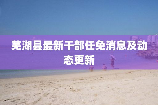 蕪湖縣最新干部任免消息及動(dòng)態(tài)更新