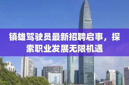 鎮(zhèn)雄駕駛員最新招聘啟事，探索職業(yè)發(fā)展無限機遇