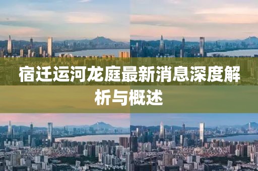 宿遷運河龍庭最新消息深度解析與概述